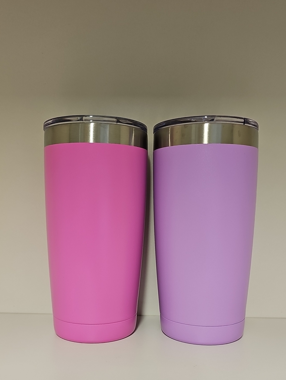 Polar Camel Pink and Lavender Stainless Steel Travel Tumblers - Set of 2 (20 oz)